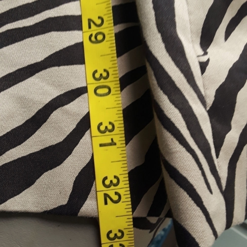 Chaps Zebra Print Trench Coat - Black and Tan - Picture 11 of 13